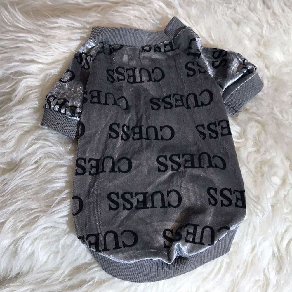Silver brand inspired pet sweater/shirt